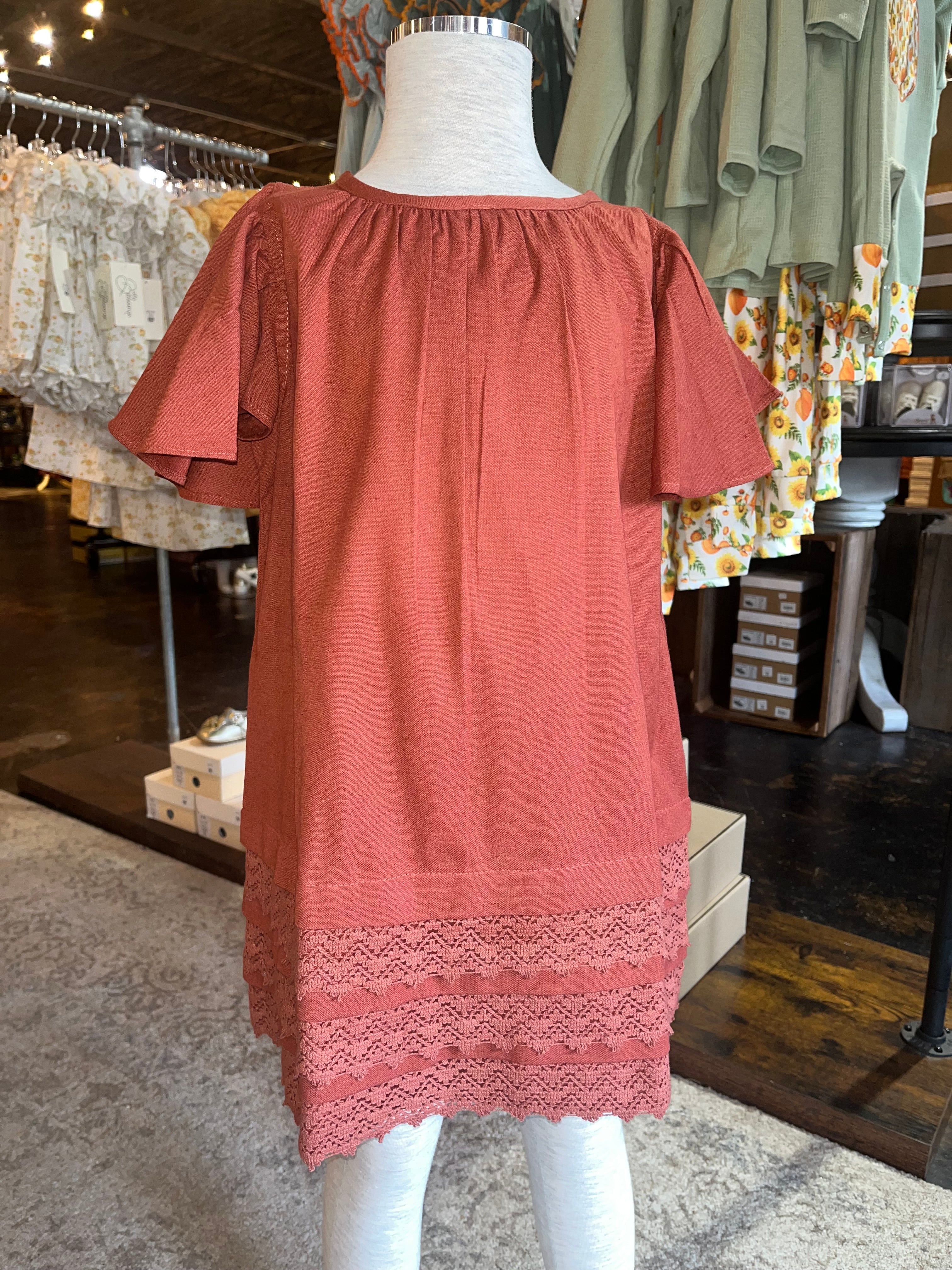 Rust & Lace Dress