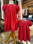 Classic Red Smock with bloomers