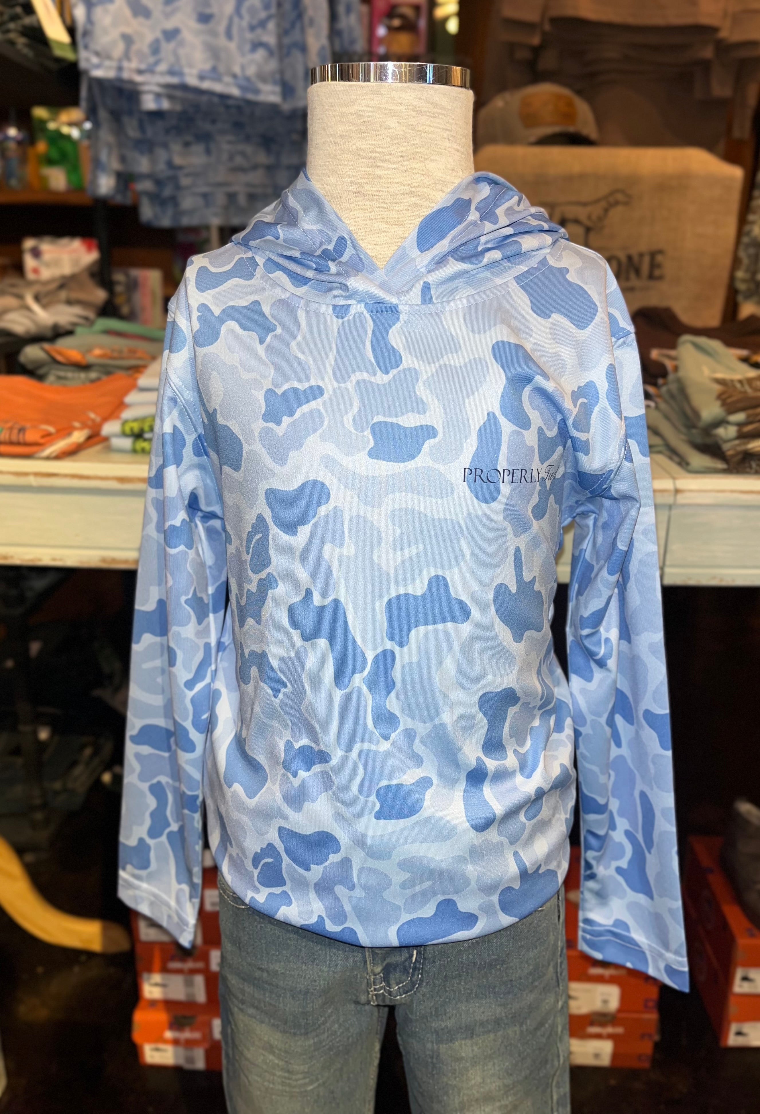 Hooded Blue Camo