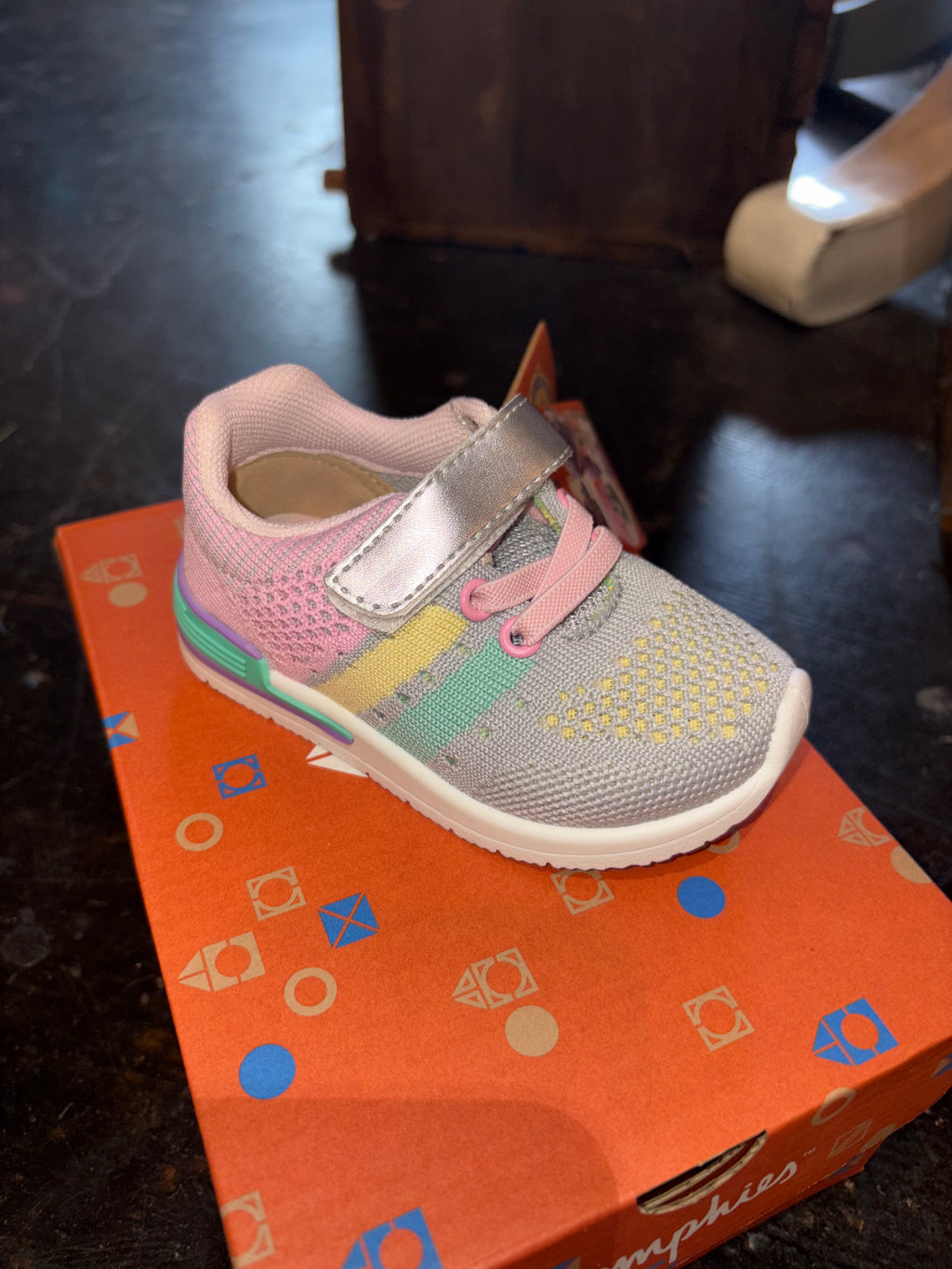 Rainbow Velcro shoes