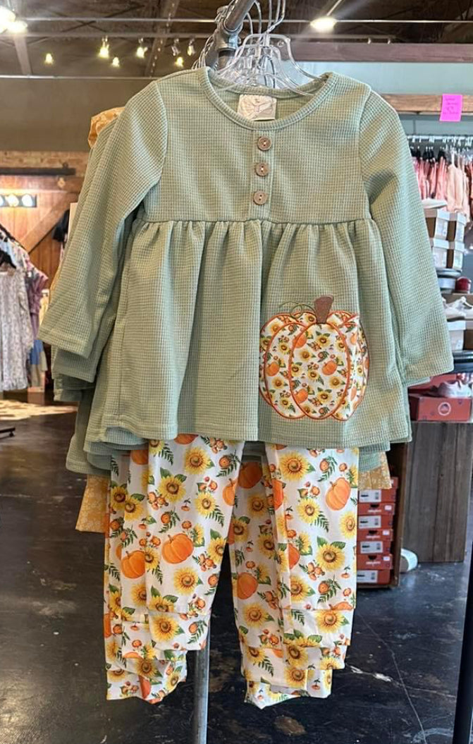 Pumpkin 2pc pants set