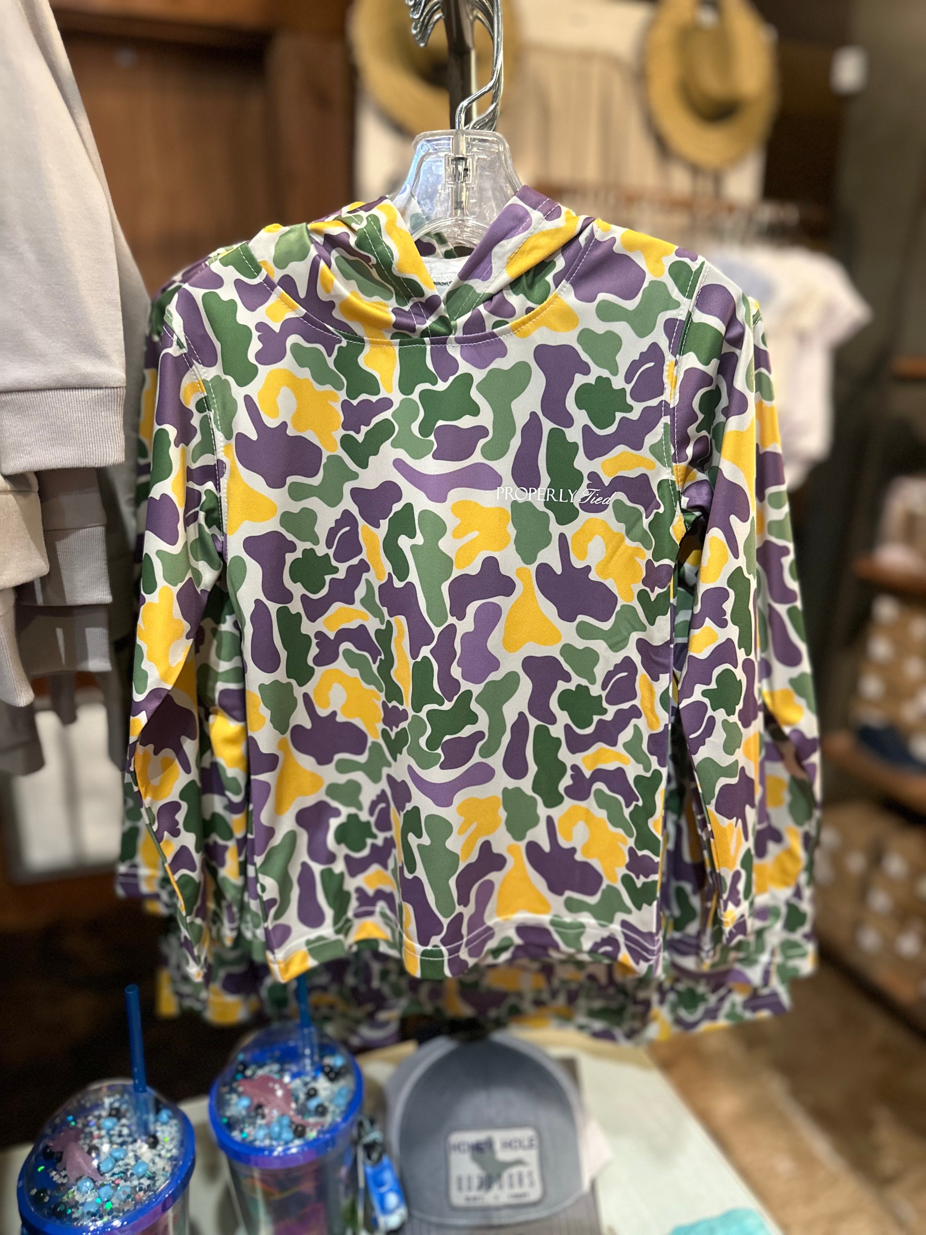 Hooded Mardi Gras Camo