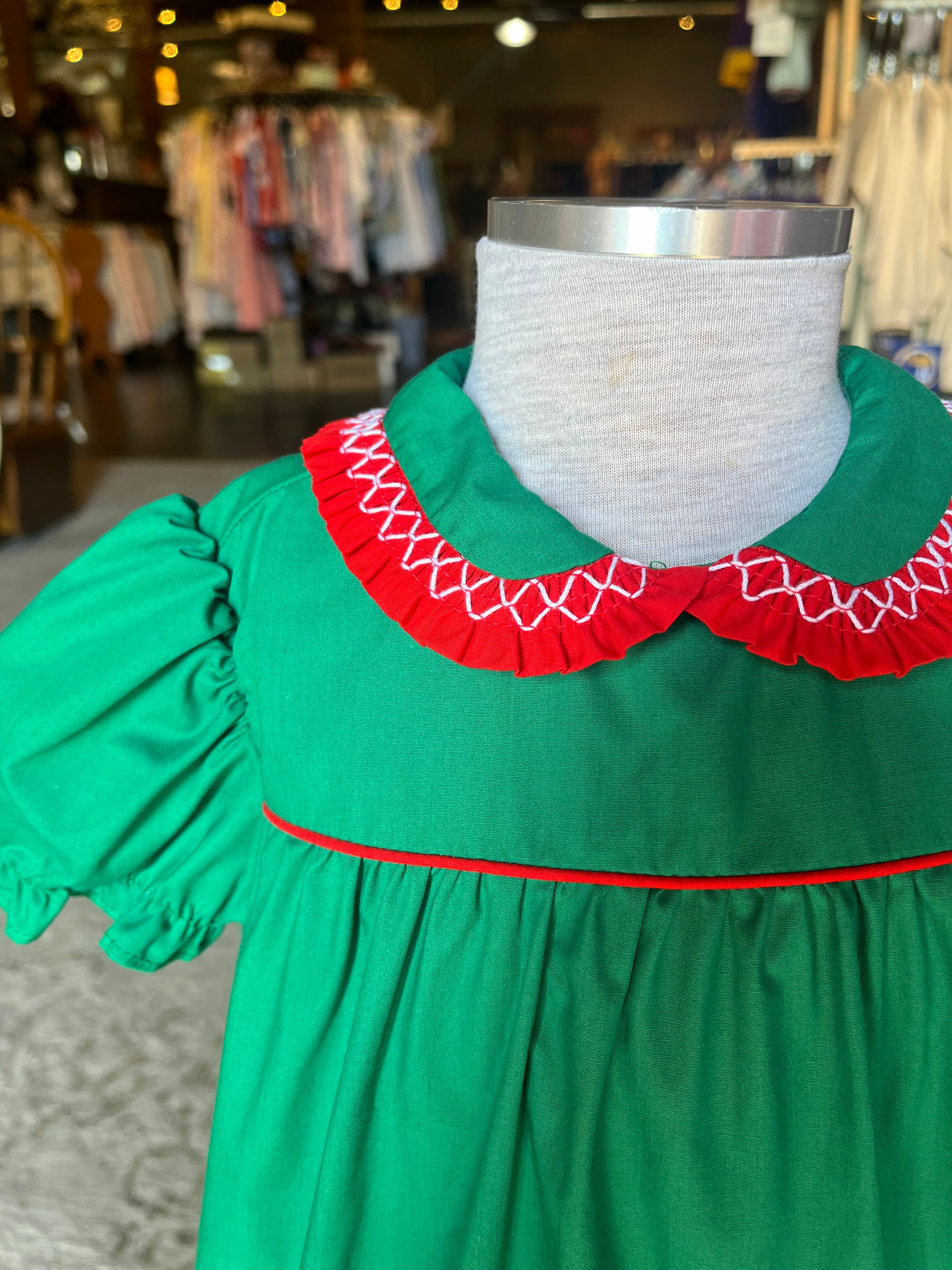 Green with Red Trim Collar