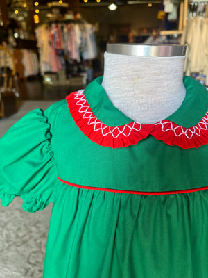 Green with Red Trim Collar