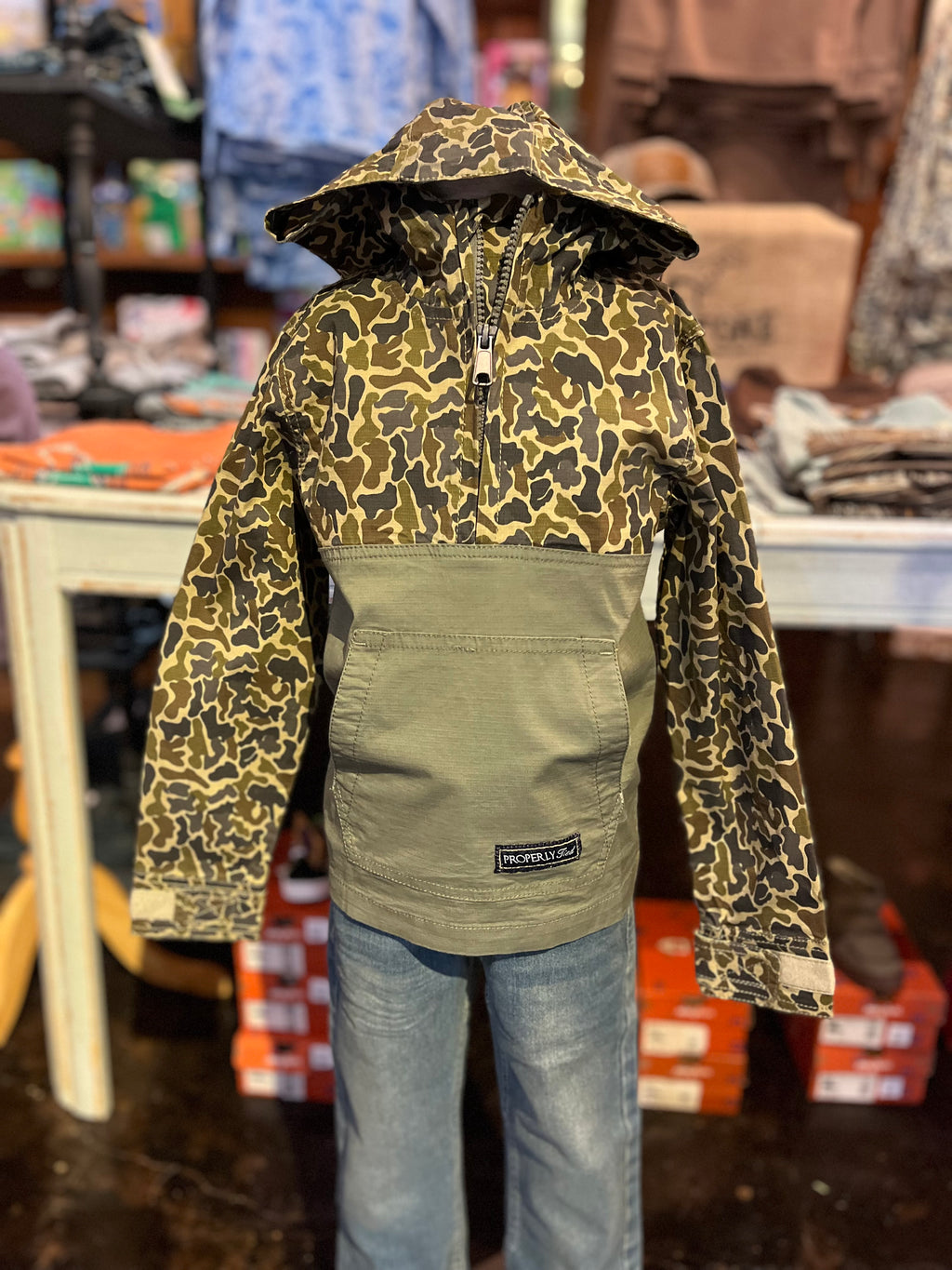 Properly Tied Camo pullover