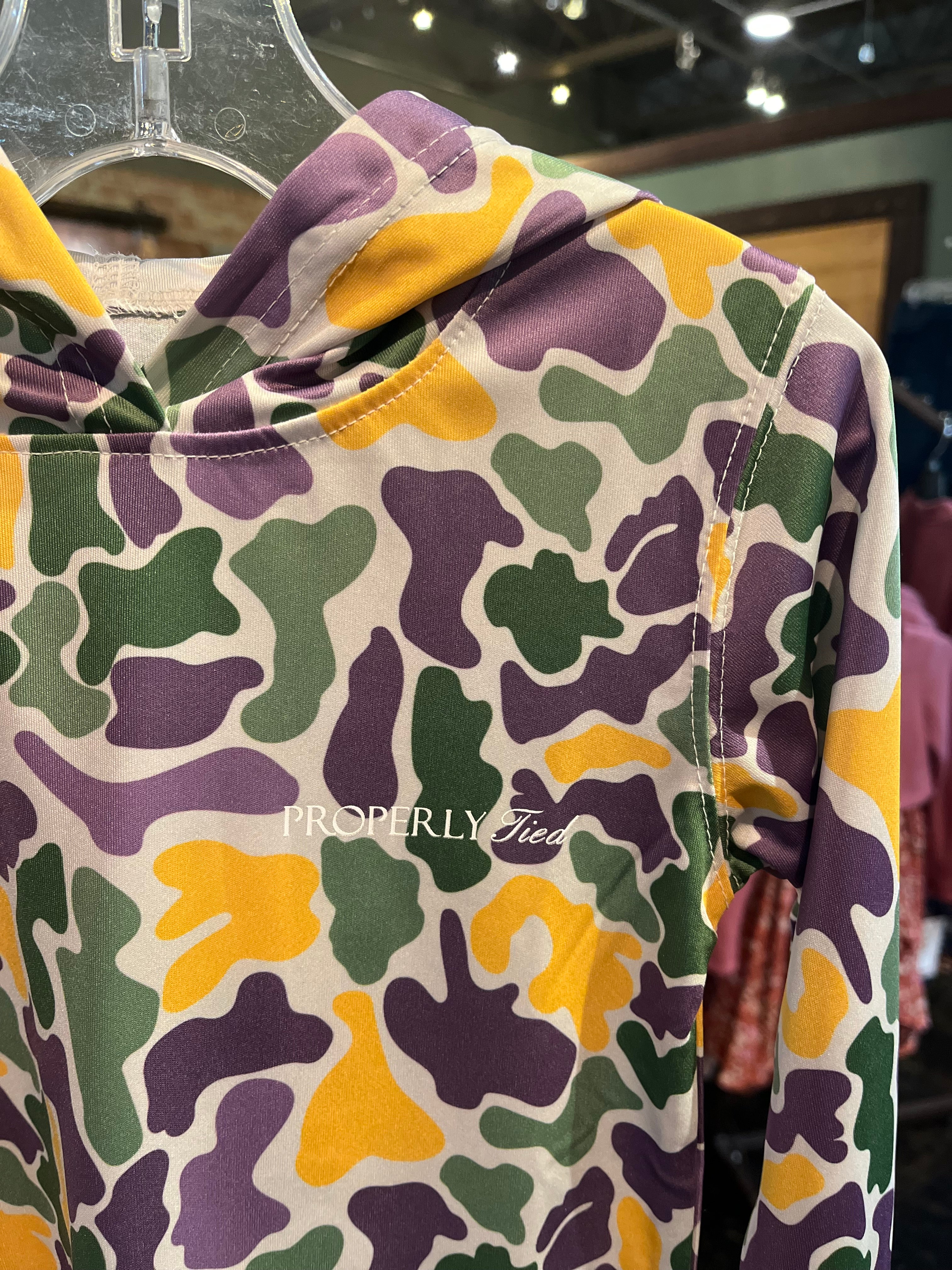 Hooded Mardi Gras Camo