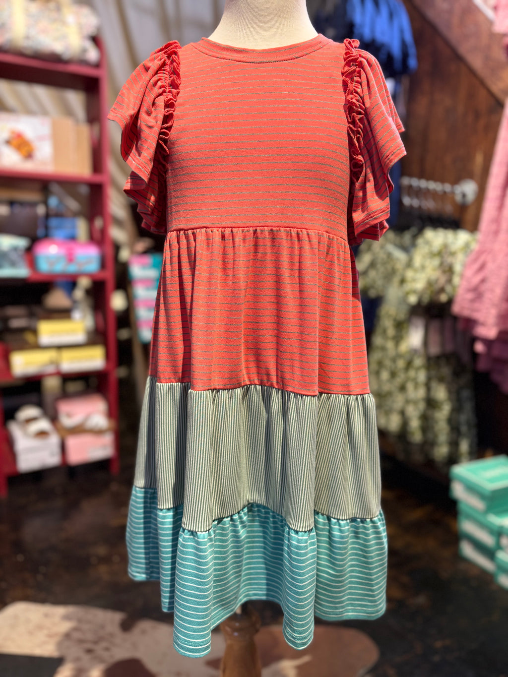 Tiered Stripe dress