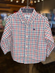 Red, Blue, & Green button up