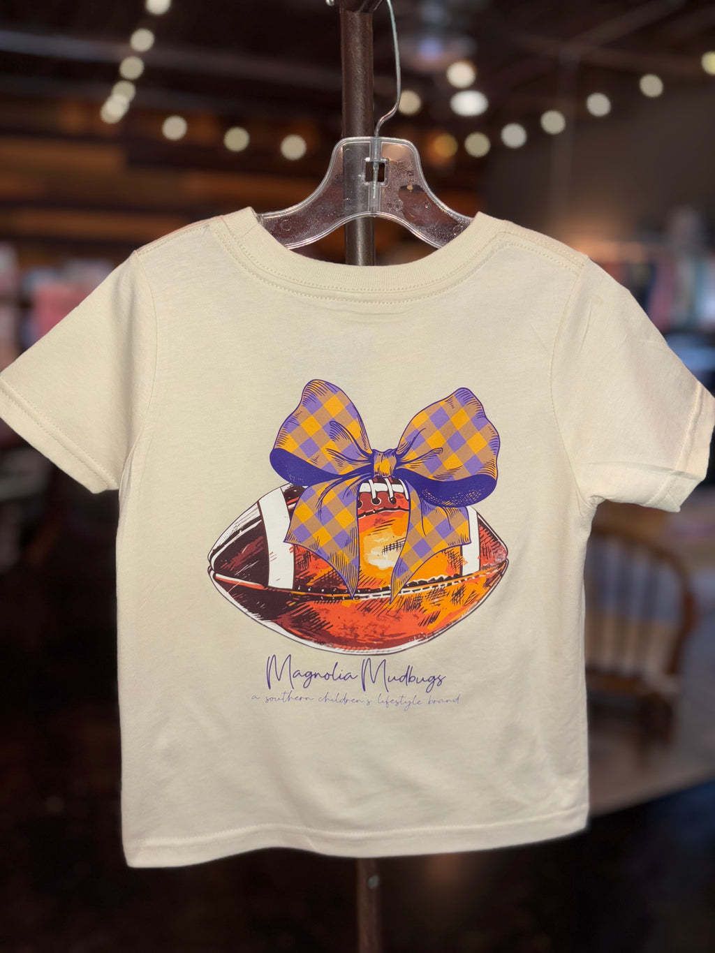 Gingham bow football