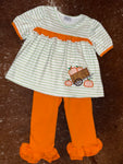 Wheel barrel and pumpkin pants set￼