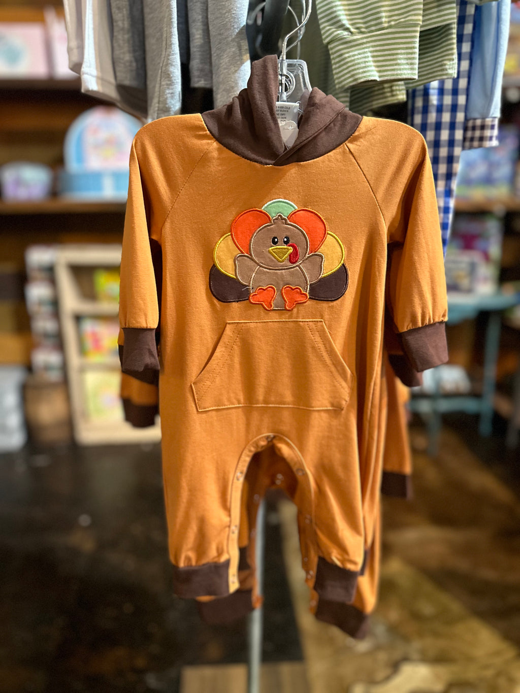 Turkey hooded onesie