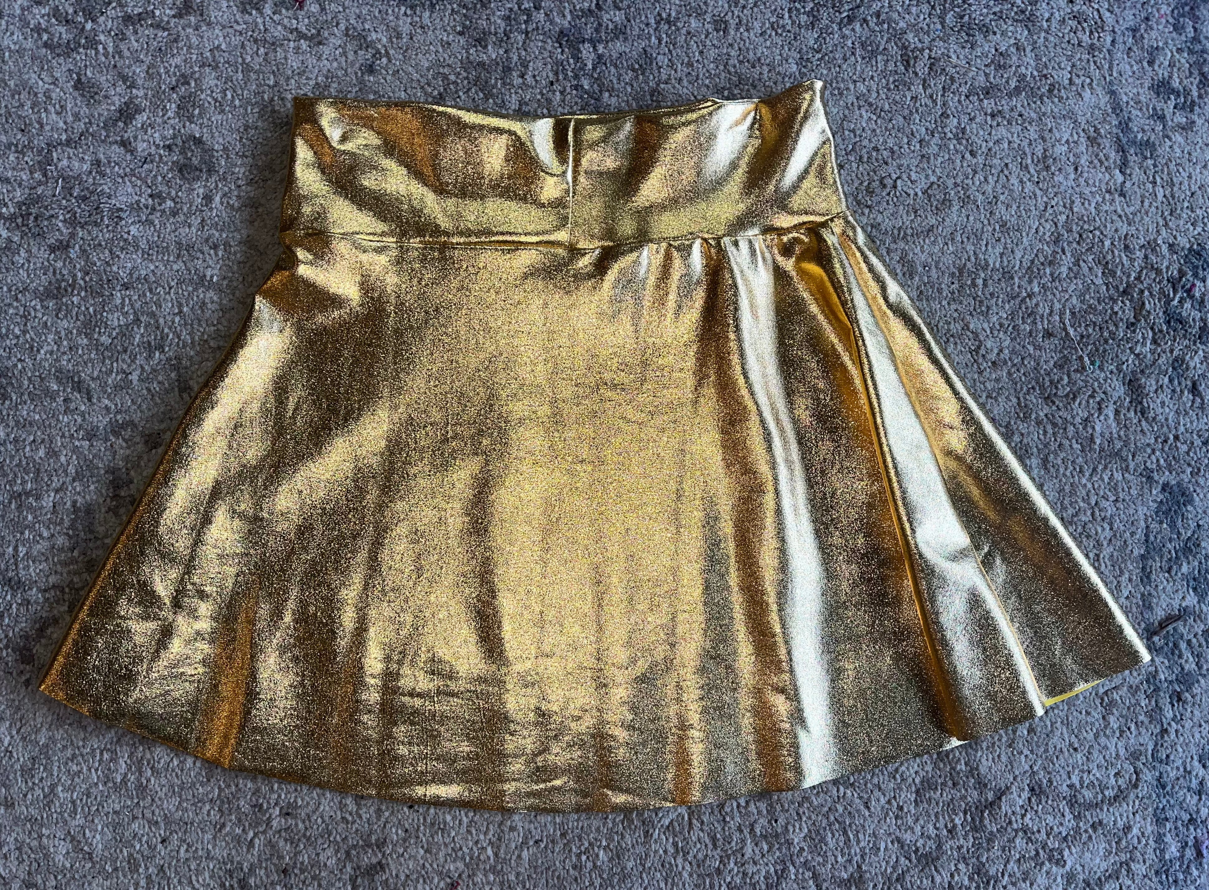 Gold Metallic Twirl Skirt