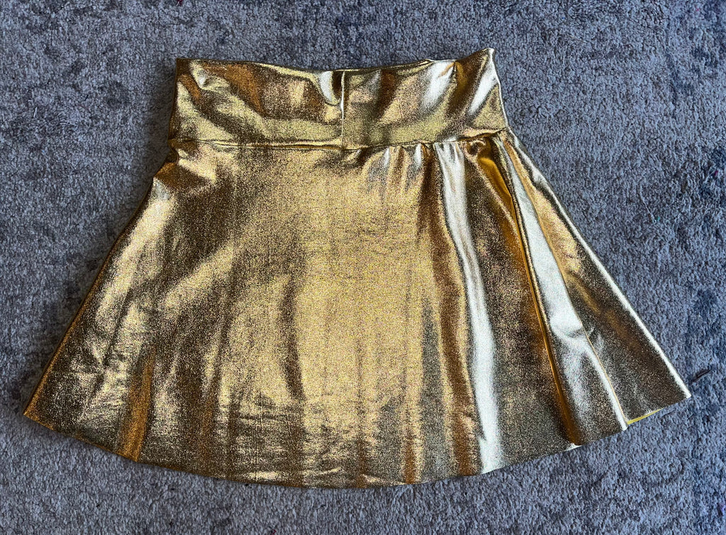 Gold Metallic Twirl Skirt